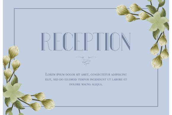 Download Reception Card Template with Snowdrops a - Premium Resources
