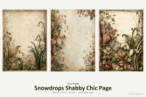 Download Snowdrops Shabby Chic Page - Snowdrops Collection
