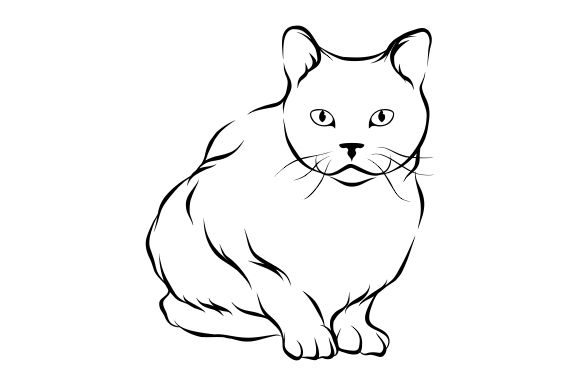 Download Cat Line Art Vector - Cat line art Collection